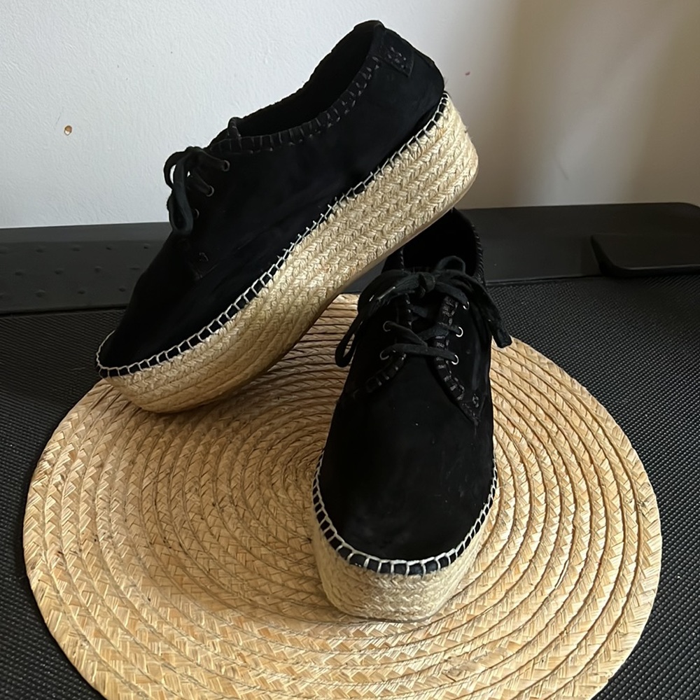 Topshop Platform Lace Up Espadrilles Loafer Size 9.5